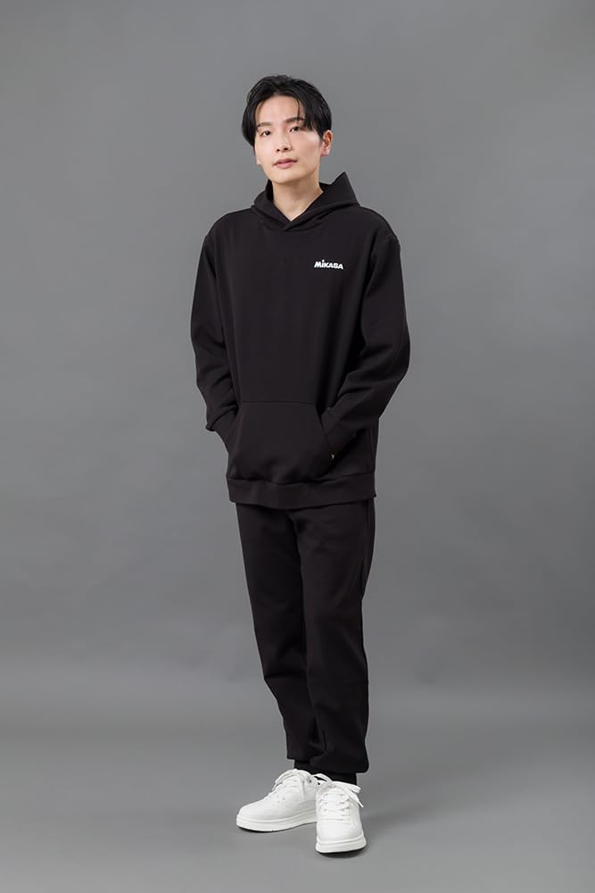 MIKASA Loose Pullover Size S Hoodie, Black, (Unisex) 2630-BKS