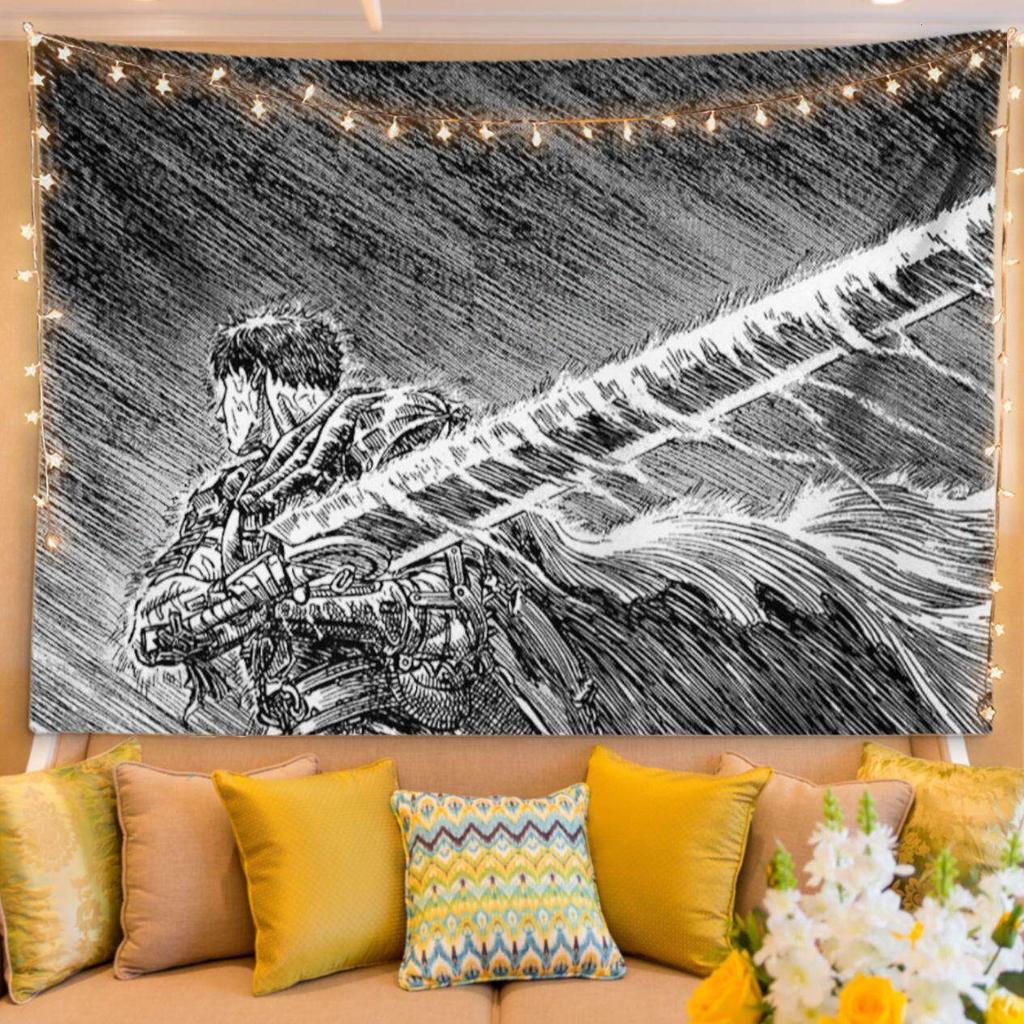 Berserk Anime Wandteppich Wandbehang Manga Kunst Wanddeko Für Schlafzimmer Wohnheim Wohnzimmer Heimdekoration
