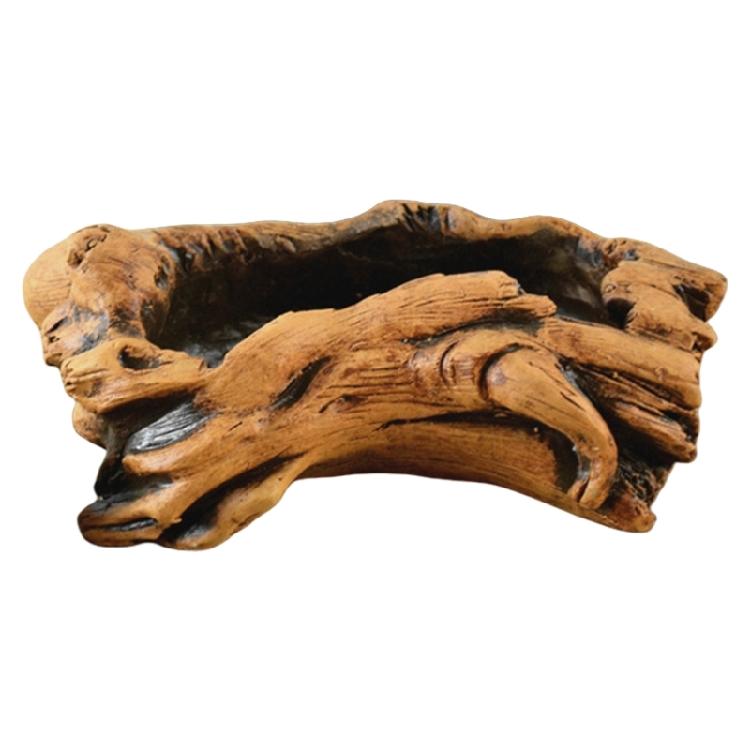 Декоративные цементные цветочные горшки с эстетикой натуральных корней дерева для любителей бонсай и суккулентов для использования в помещении и на открытом воздухе