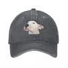Troy the White Puppy Baseball Cap Big Size Hat Trucker Cap Beach Outing Fishing Hat Unisexs Hats Womens