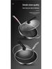 Non-Stick German Stainless Steel Wok Pan with Honeycomb Design for Induction & Gas Cookers