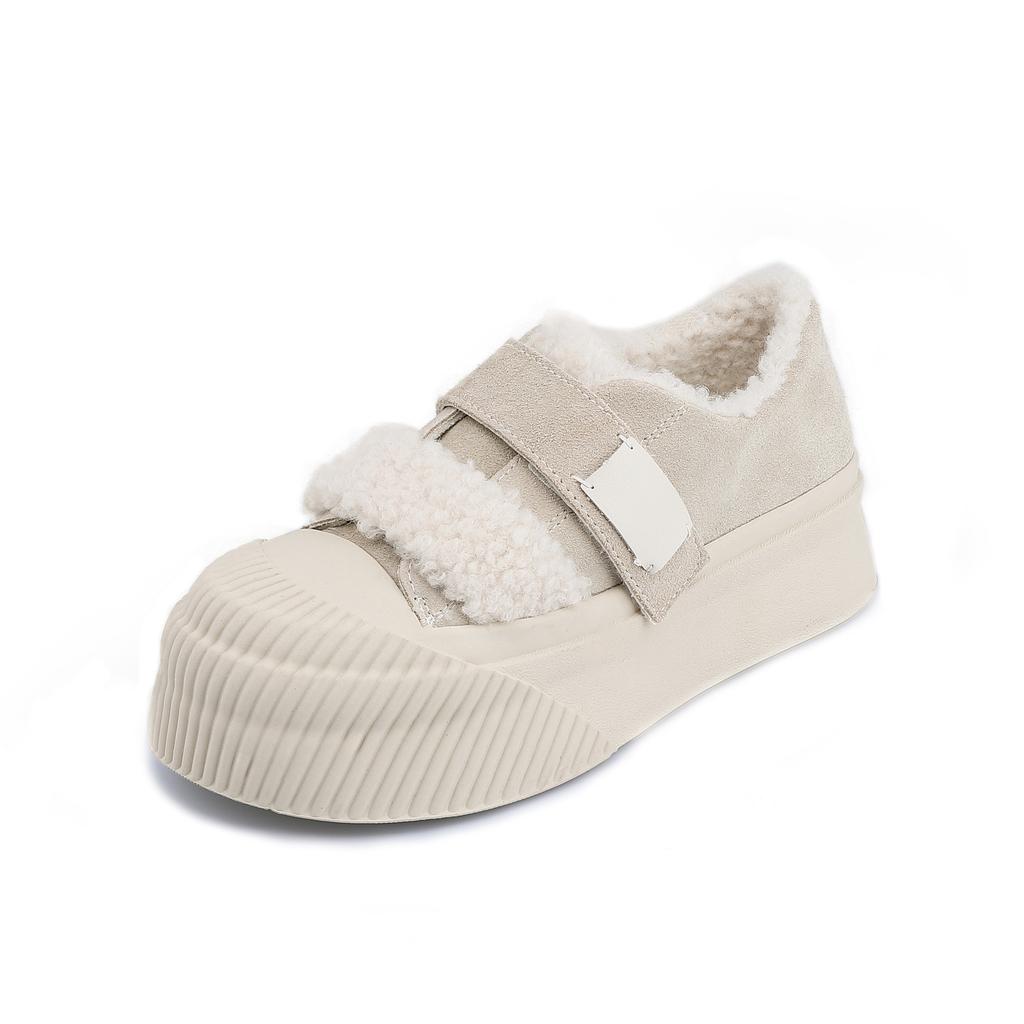 Grape Mother Winter New Thick-soled Muffin Cotton Shoes Women Wear Small Height-increasing Board Shoes School Style Casual Shoes Women