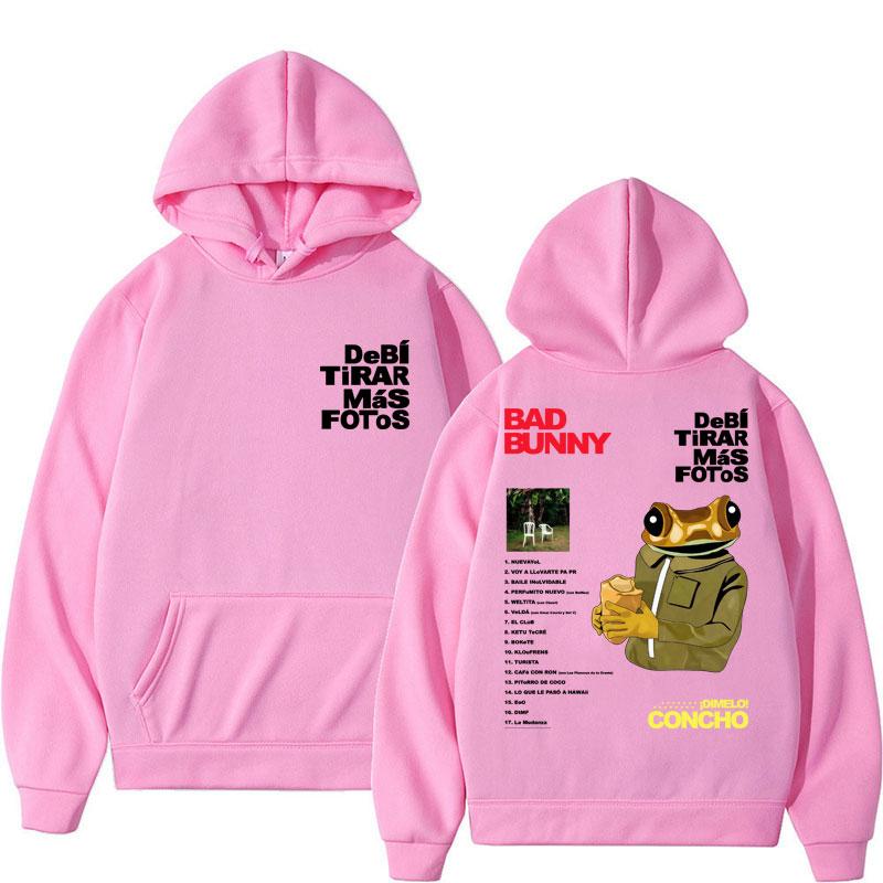 Bad Bunny Debi Tirar Mas Fotos Album Tour Hoodies Herren Damen Mode Hip Hop Sportbekleidung Fleece Warm Übergroße Mäntel