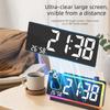 Temperature Display LED Electronic Clock Colorful LED Projection Desk Clock  Bedroom Nightstand
