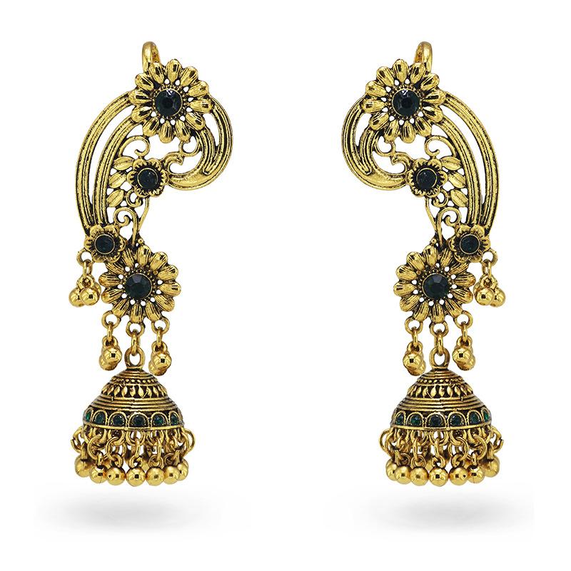 

Подвеска-колокольчик с подсолнухом и подвесками в стиле ретро, ​​серьги-приманки для глаз Ид аль-Фитр Лассер Байрам