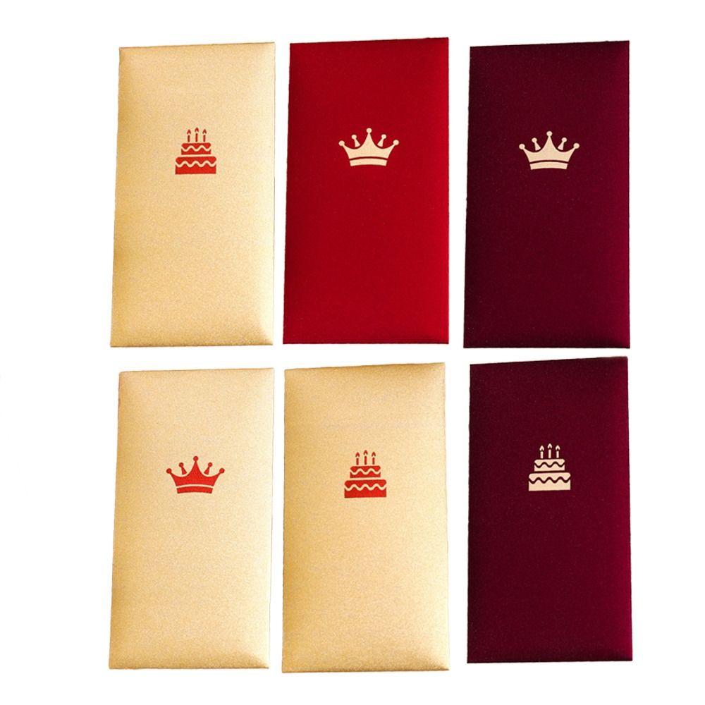 6pcs Chinese Style 2026 Red Envelopes Flash Gold Paper New Year Blessing New Year Red Packets Gift Minimalist