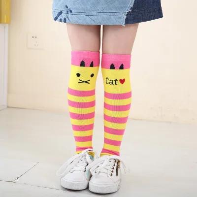 Girl Socks 3-12 Years Old Cotton Knee High Lovely Long Children's Legwarmers Kids Dance Stocking Cute Animal Carton