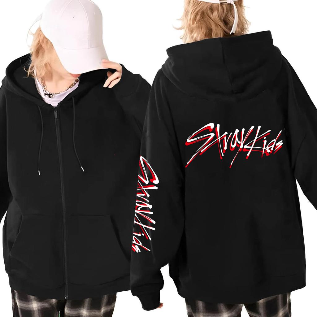 Women's Zip Up Hoodies Teen Girls Letter Printing Sweatshirt Clothing Casual Drawstring Jacket With Pockets