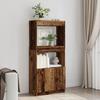 VidaXL Buffet haut vieux bois 63x33x140 cm bois d'ingénierie, armoire à livres, armoire à livres moderne, étagère à livres 855113