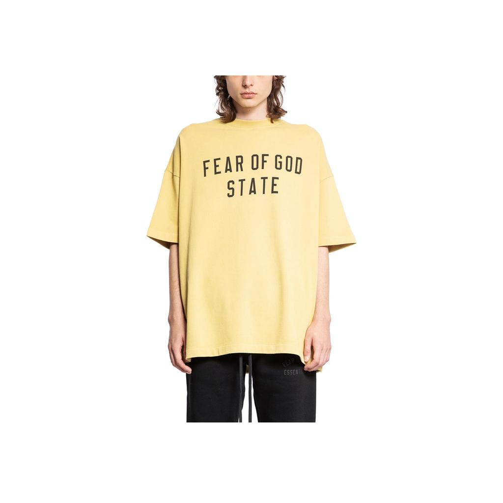 Fear of God Essentials Heavy Crewneck Tee Amber Men Tops Yellow 125BT242003F