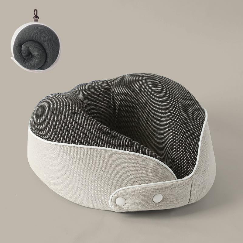 Compact U-shaped Memory Foam Travel Pillow with Neck Support