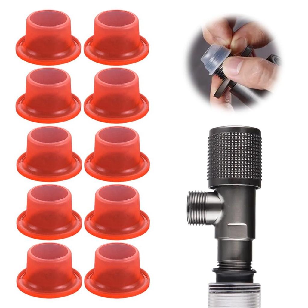 Faucet Leak Proof Sealing, Triangular Faucet Leak Proof Silicone Plug, Silicone Material Tape, Rubber Hose Sealing Ring, To Prevent Leakage
