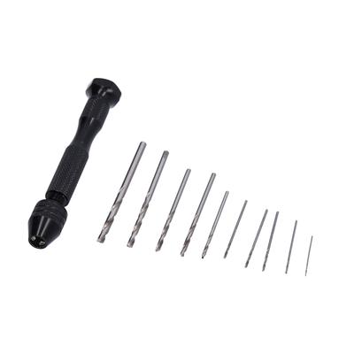 11 Stück Stiftkloben Bohrer HSS Aluminiumlegierung Manuell Mini Spiralbohrer Bits für Walnuss