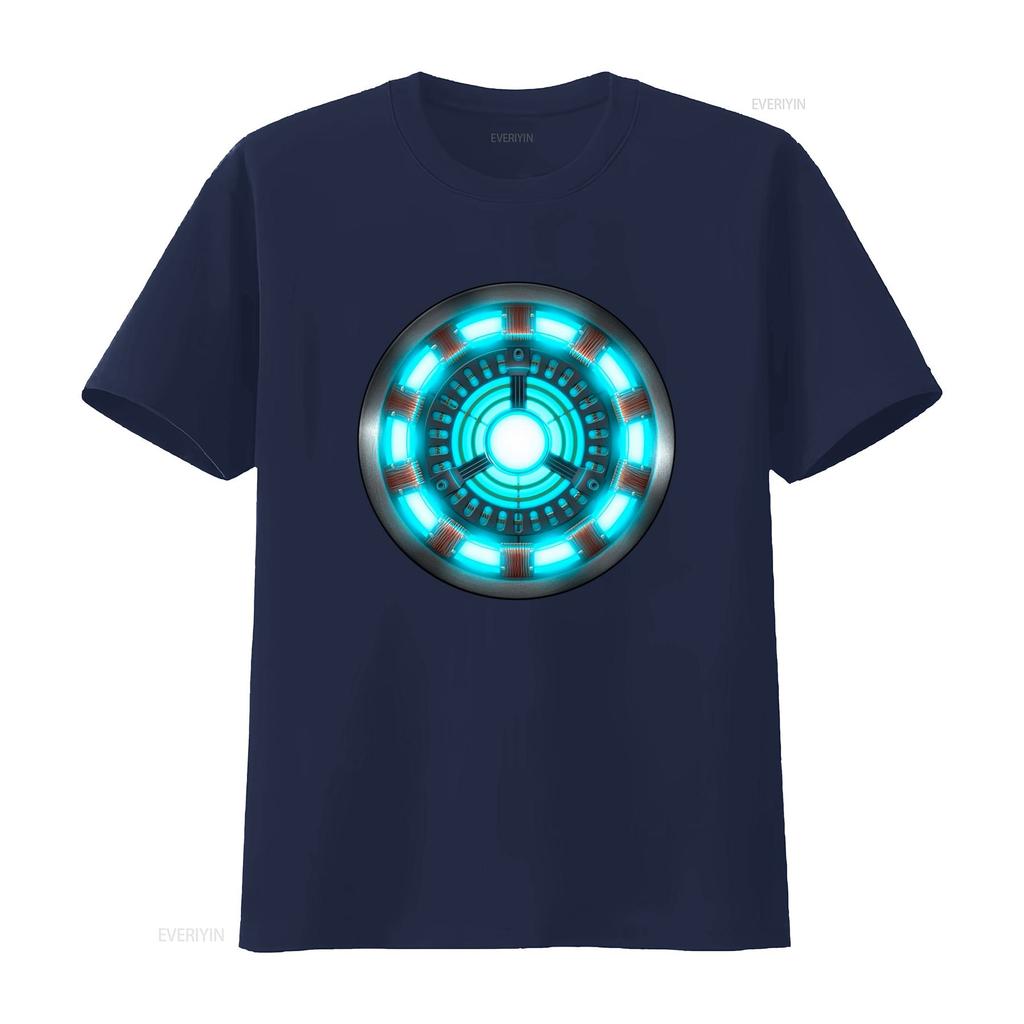 Arc Reactor Fun Design Mens T Shirt Cool Sci Fi Inspired Print for Tech Lovers Vintage Washed Casual Stylish Streetwear Unisex