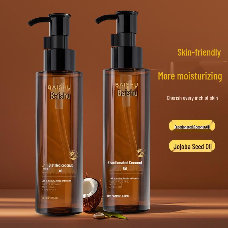 Bai Shu Pure Fractionated Coconut Oil for Skincare - Moisturizing Oil for Face, Men & Women, Natural Women's Care