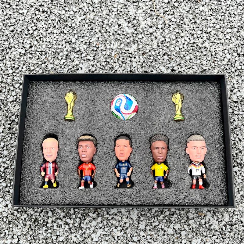 Set Figurine Fotbal Păpușă Decorațiune Mașină Suvenir Cupa Mondială Stil Euro