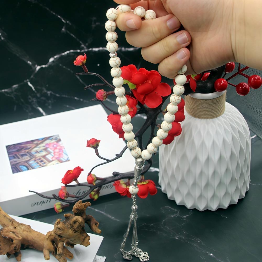 33 Beads Natural Stones Muslim Rosary Beads Ramadan Eid Gifts Turkey Bracelet Arabic Islamic Prayer Beads Handmade Zircon