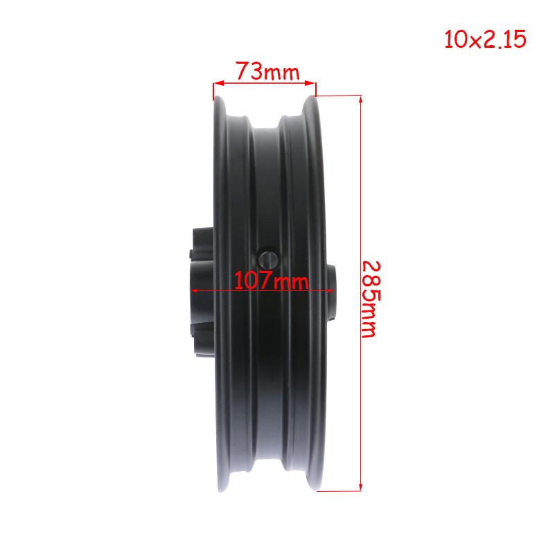 10inch 15mm Center Hole Front 2.15-10 and Rear 2.50-10 4 Fitting Hole Rims Refitting for Dirt Bike Pit Bike Vacuum Wheel