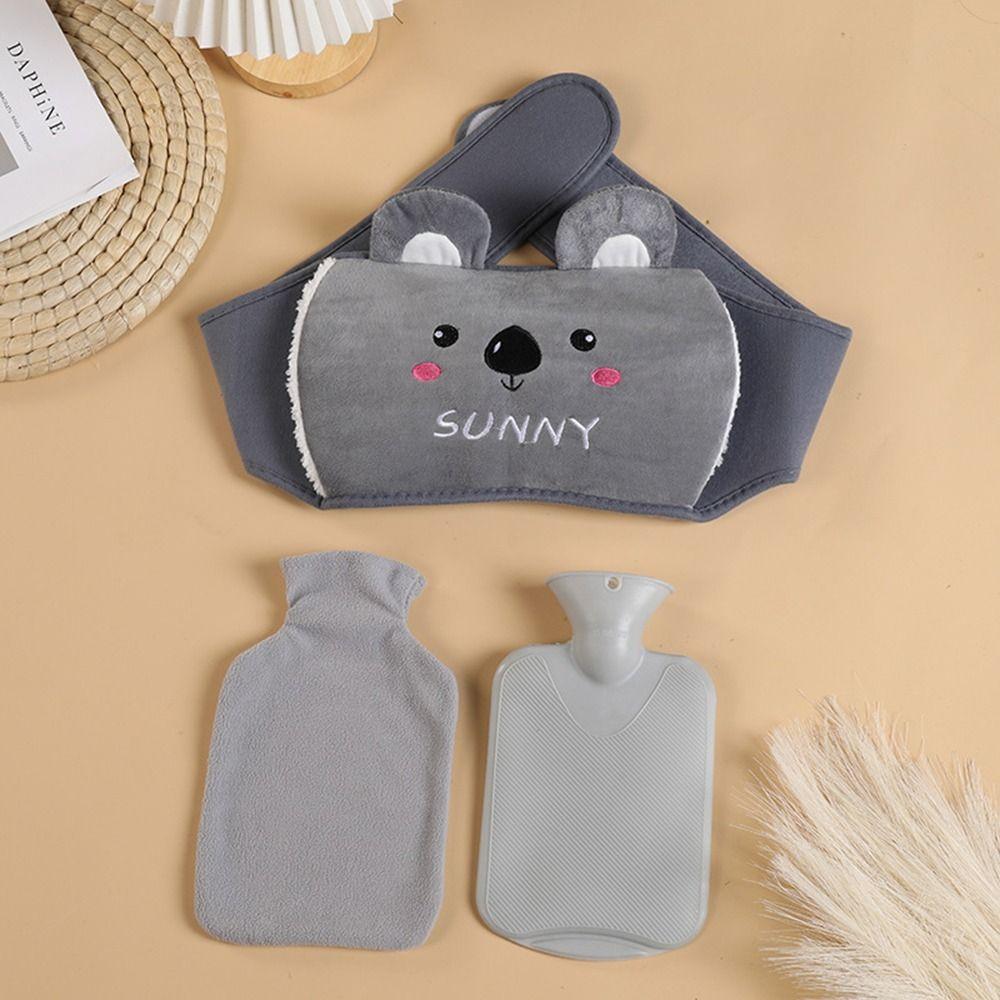 Cute PVC Hot Water Bottle Belt Soft Cartoon Waist Cover Belt Hand Warmer Wearable Warm Water Bag