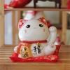 Japanese 6 inch Maneki Neko Ceramic Lucky Cat Home Decoration Desktop Ornament Fortune Cat Money Box Fengshui Craft Gifts