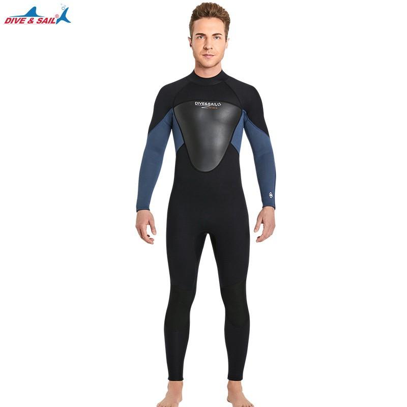 Diving Suit 3MM Men's One-piece Thermal Women's Outdoor Cold-proof Snorkeling Swimming Jellyfish Swimsuit