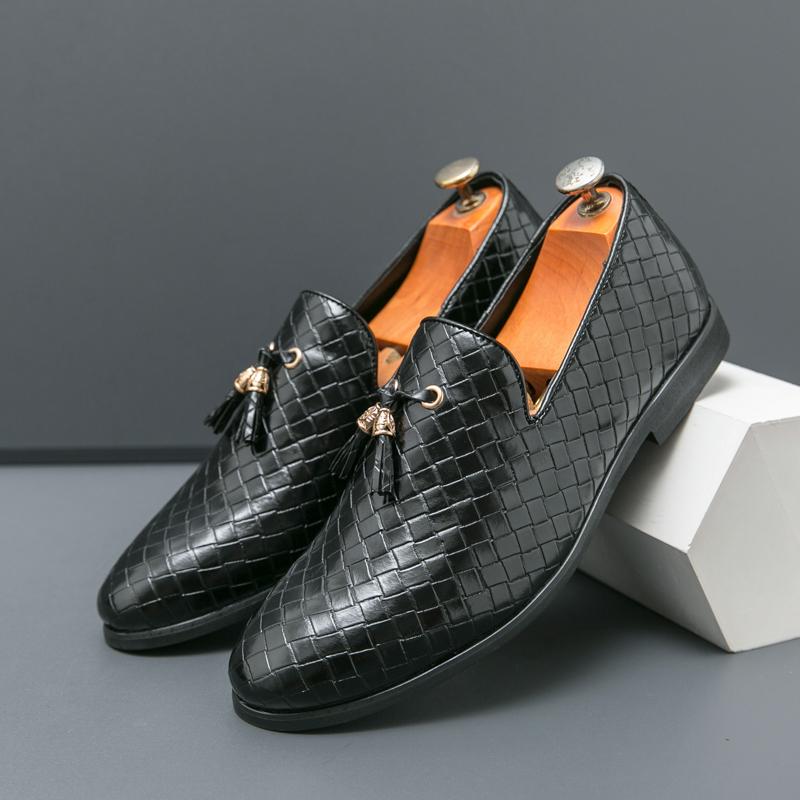 Men's Luxury Tassel Leather Loafer Business Shoes Formal Dress Shoes Fashion Slip-on Casual Driving Shoes Italy Style Office New