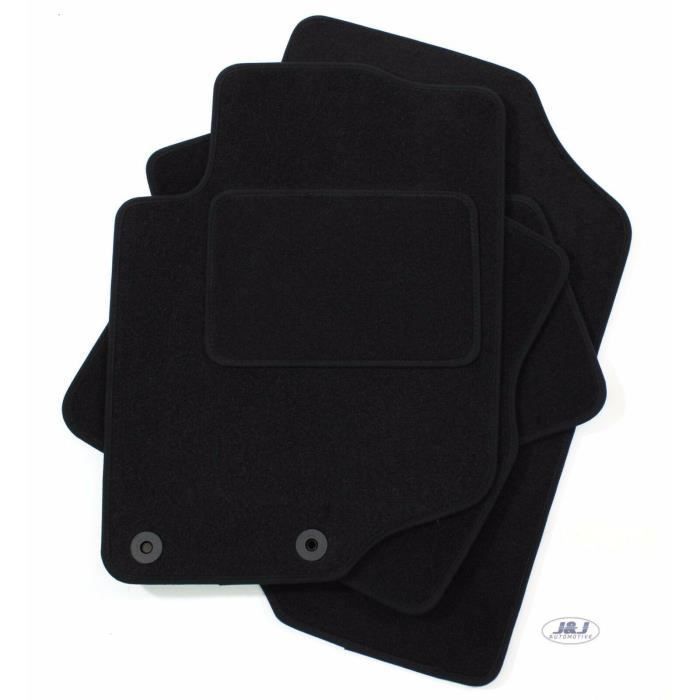 J&J AUTOMOTIVE | Tapis De Sol Noir Velours Sur Mesure Peugeot 207 2006-2014, Antidérapant