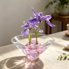Glass Ball Floral Stems Holder, Artistic Woven Hollow Design for Flower Arrangement, Decorative Vase for Home Dcor & Wedding Centerpieces