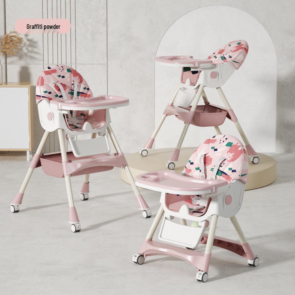 Regulowane Krzesełko dla Dziecka: Krzesełko do karmienia niemowląt i małych dzieci z tacką