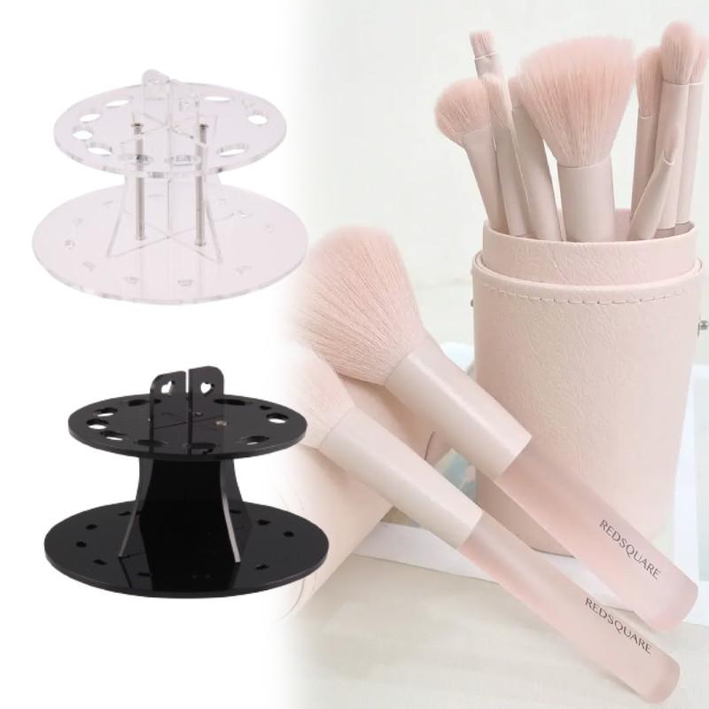 Makeup Cosmetic Brush Holder For 10pcs Toothbrush Brush Organizer Shelf Acrylic