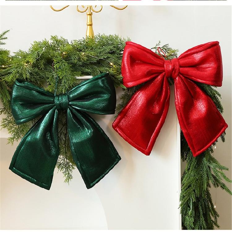 Velvets Christmas Bows Decoration For Indoor Festives Display And Gifts Easy To Hanging Bowknot Pendant for Tree Window