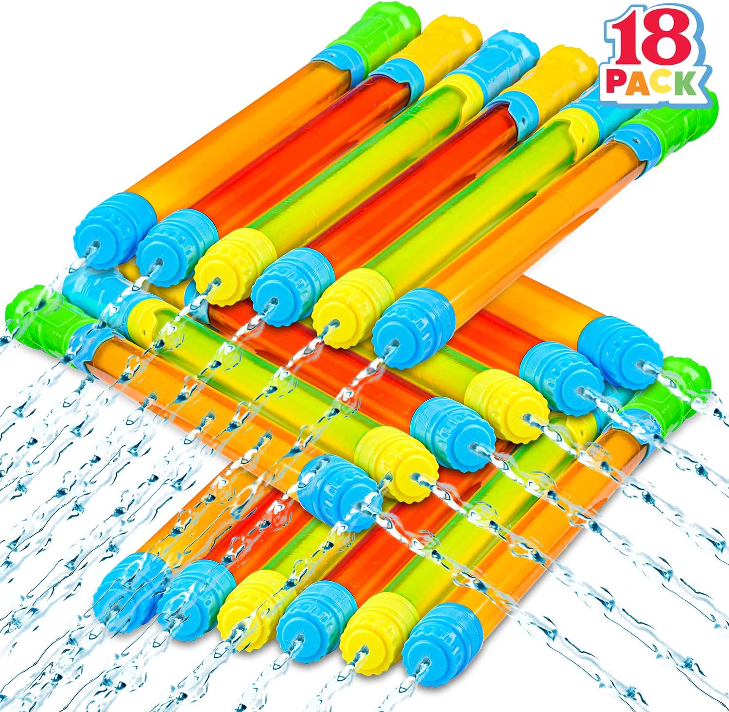 

18 Pcs 16.5 Water Gun Collection Super Soaker Blaster Squirt Guns designed for Warm Season Swimming Pool Backyard Activity Fighting Enjoy