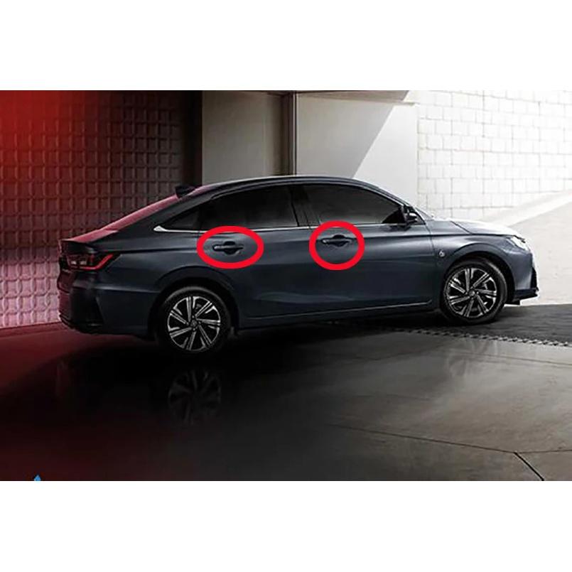 For Toyota Yaris Ativ AC100   Car Accessories ABS Chrome Door Handle Cover With Smart Key Hole Catch Cap Trim Molding