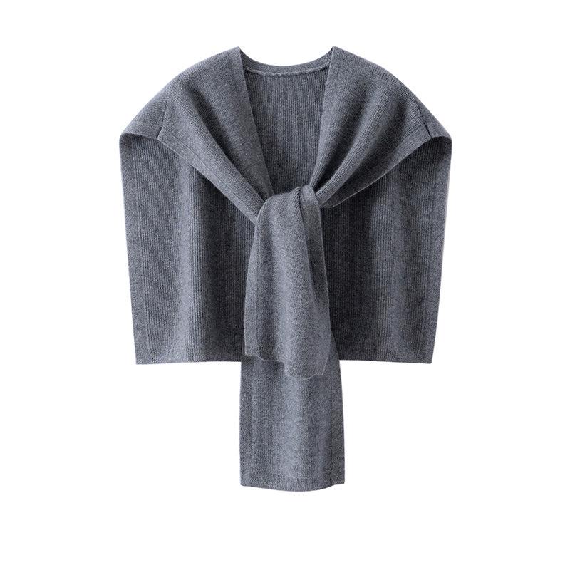 Women's Cashmere Thick Knit Bobble Stitch Shawl Scarf