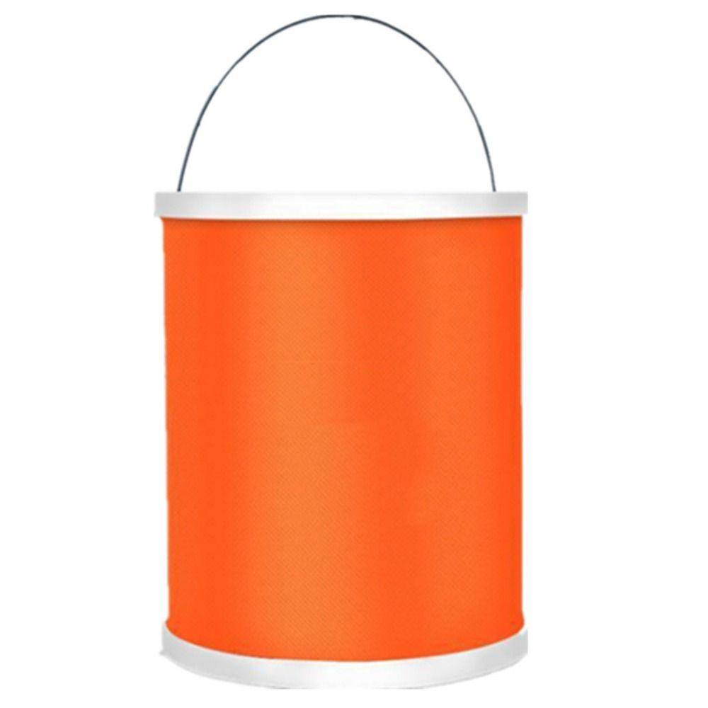 Foldable Collapsible Water Bucket with Metal Handle Water Sprinkling Bucket  Fishing