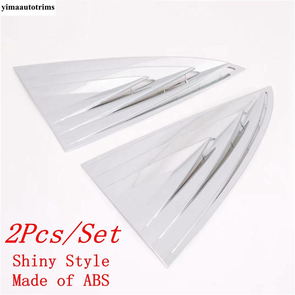 

Rear Window Shutter Louver Side Air Vent Panel Sun Shade Blinds Decoration Cover Trim Accessories For Tesla Model 3 2018 - Shiny Style