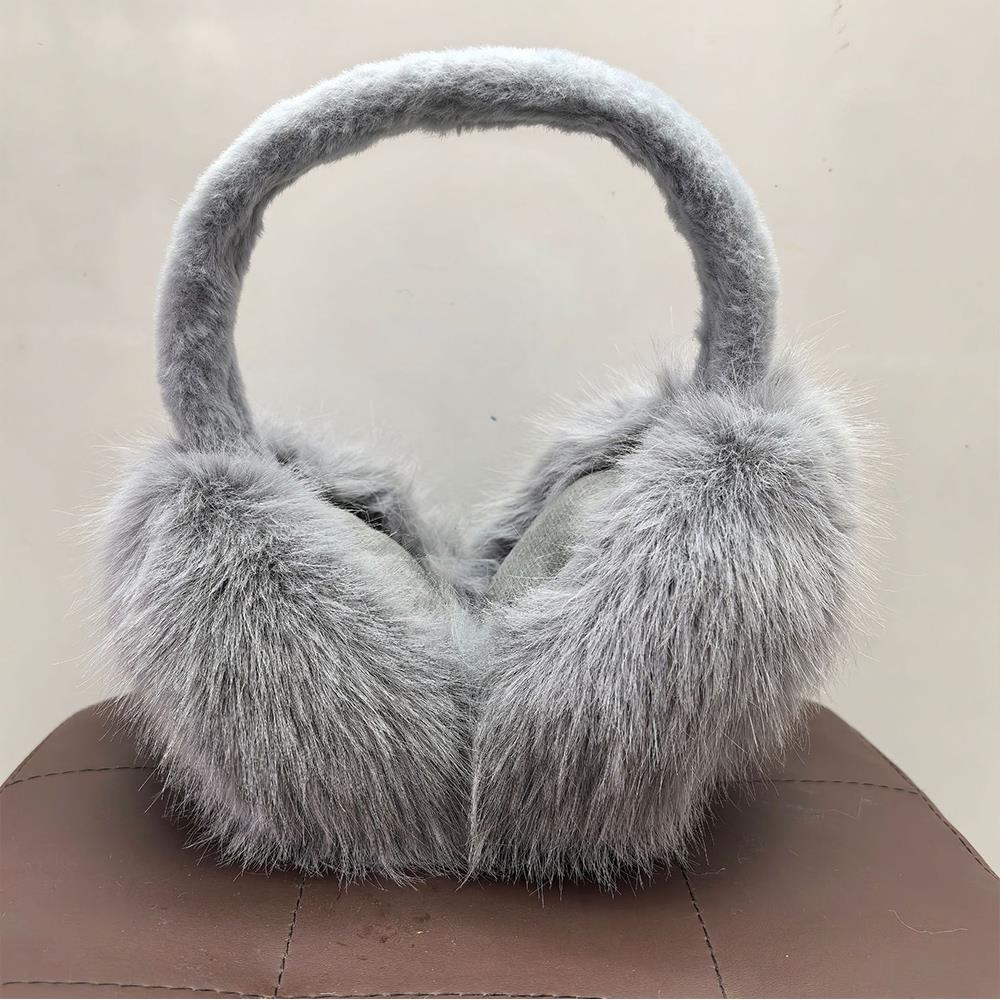 Y2k White Winter Plush Ear Warmer Earmuffs Windproof Ear Protection Earplugs Earflap For Women Cycling Outdoor Cold Ear Cover
