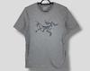 Arc'teryx Archaeopteryx Big Logo T-Shirt Athletic Streetwear Outdoor Casual Outfits Fashion Gorpcore Tee Grey Small