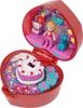 Polly Pocket Mattel 80th Anniversary Compact Playset, Jewelry Box with Dolls, Balloon Pets, Wearable Rings, Celebration Theme Ring Box