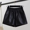 Women's High Waist PU Leather Shorts, New Autumn/Winter 2026 - Slimming, Versatile, Loose Wide Leg Design.