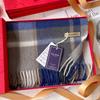 Blue plaid cashmere men's scarf to keep warm in winter British plaid men's and women's long versatile scarf for gifts