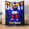 Mbappé Personalized Text Blanket Throw Customizable Blanket Warmthful Decor Versatile for Couch Chair Living Room Home Decor Four Seasons Multipurpose