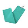 Golf Towel Sweat Absorption Perforated Superb Clean Ability Non-fluffy with Carabiner Clip Efficient
