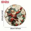 1 pièce Art Mural Métallique 3D Père Noël Vintage Décor de Fête Rustique Style Bohème pour Maison Bureau Cadeau