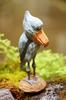 (hej!e) Shoebill Figurine, Wooden Carving, Wooden Object, Scandinavian Decor, Interior Decor, Doll, Handmade, Basswood (Gray)