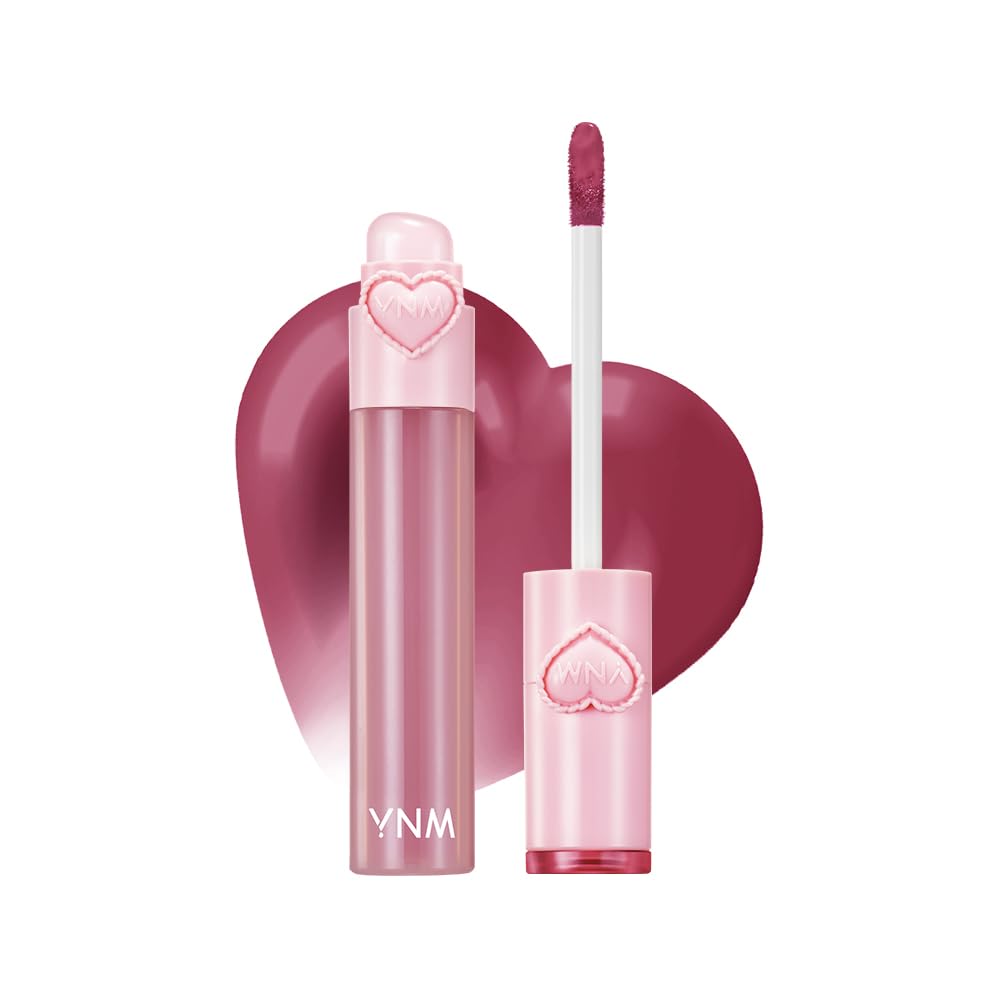 YNM Heart Jelly Tint 2.6g (06 Plum Jelly)  Silicone Lip Brush Included  Lip Tint  Long-lasting Tint  Korean Cosmetics  Korean Makeup
