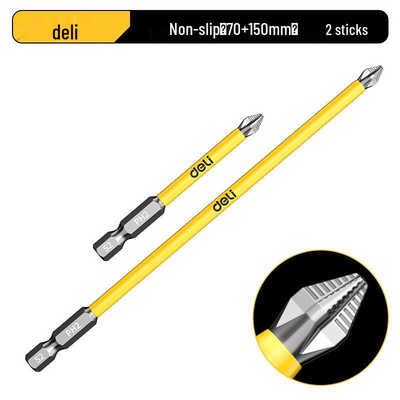 Deli Tungsten Steel Magnetic Anti-slip Phillips Drill Bit Set