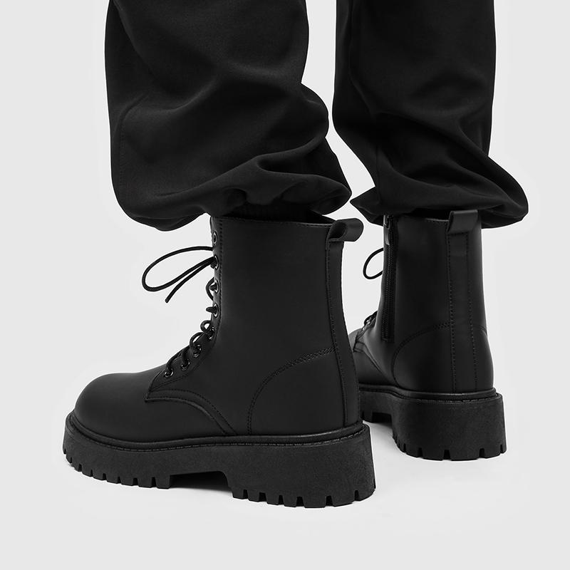 New Motorcycle And Ankle Boots Waterproof Boots Men Leather Shoes Men Casual Boot Bota Masculina Men'S High-Top Fashion Shoes