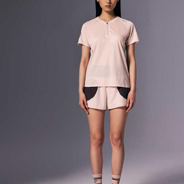 Saucony Nathan Bell Series Fashion Soft Pullover Versatile Short Sleeve T-Shirt Unisex Tops Pink SA1259ST41C-PK043