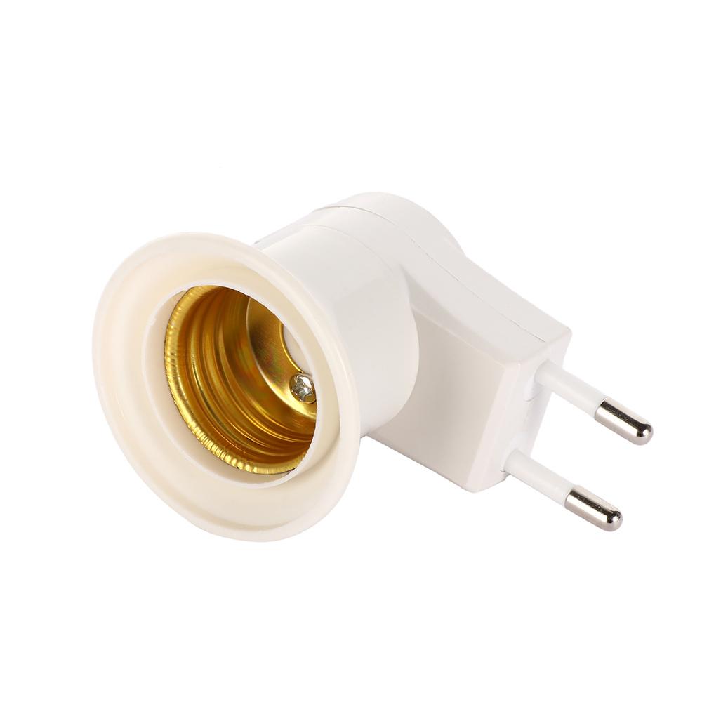 EU Plug LED Light Base Splitter Light Socket Lamp Holder Screw Converter Bulb Base Socket Adapter